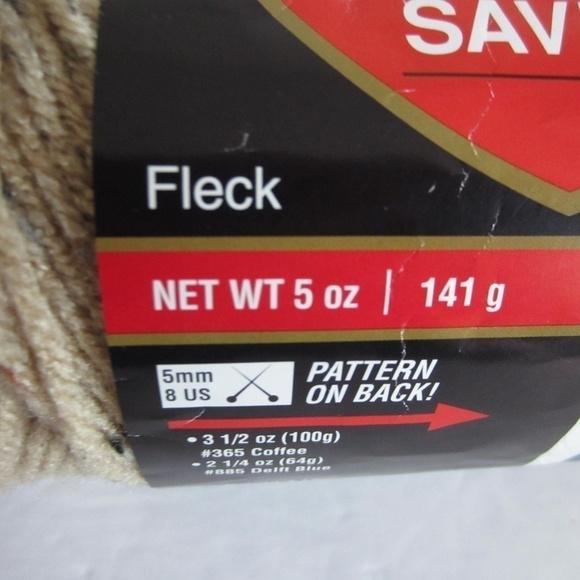 Red Heart Yarn lot of two Blue/Buff Fleck;‎ NWT - Picture 3 of 13